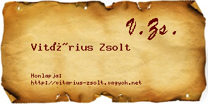 Vitárius Zsolt névjegykártya