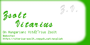 zsolt vitarius business card